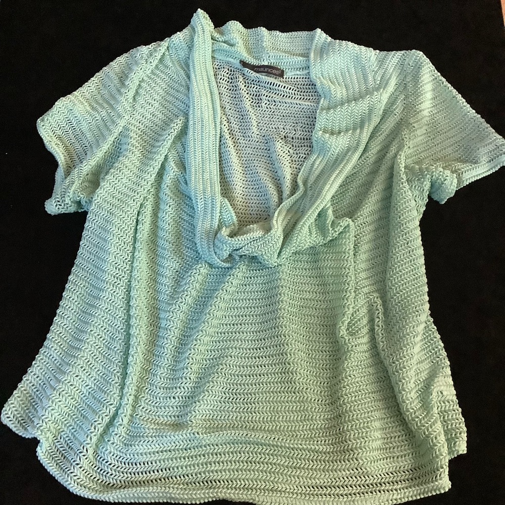 Maurices mint green super stretchy knit 3X top